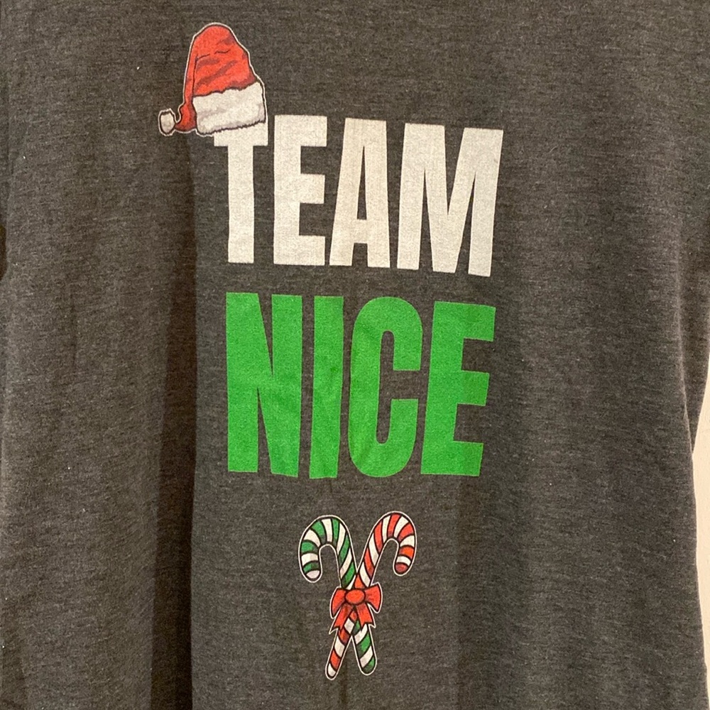 Holiday/Christmas T shirt. Team Nice.